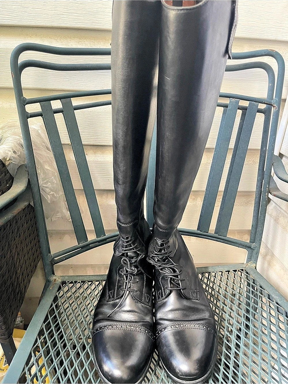 Ariat Heritage Tall Cafe Racer Leather Boots Black US 10 D